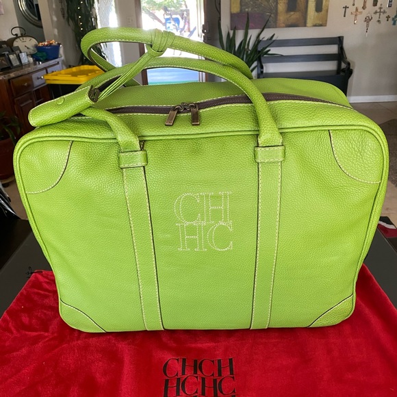 RARE Carolina Herrera weekender full grain leather - Picture 15 of 15